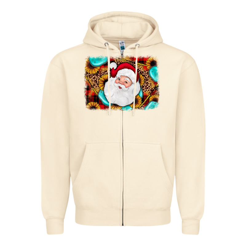 Santa Background Zipper Hoodie by JahusDesignShop | Teevron