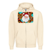 Sandshell santa background Zipper Hoodie - JahusDesignShop