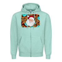 Seafoam santa background Zipper Hoodie - JahusDesignShop