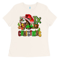 Bone tx christmas cowgirl Ladies Tee - AdoDesignShop