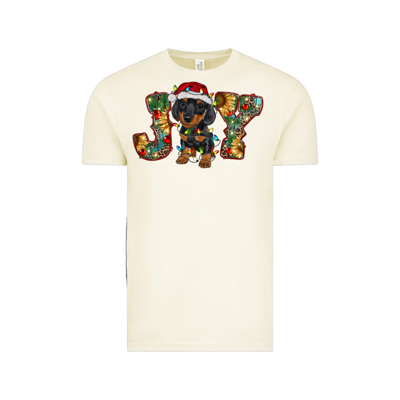 Dachshund Puppy Christmas Joy Vintage Tee by RanaPortraitStore | Teevron