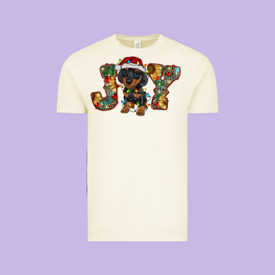 Dachshund Puppy Christmas Joy Vintage Tee Designed By Ranaportraitstore