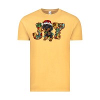 Vintage Mustard dachshund puppy christmas joy Vintage Tee - RanaPortraitStore
