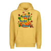 Antique Gold grateful thankful blessed Premium Hoodie - MaliasSmallBusiness