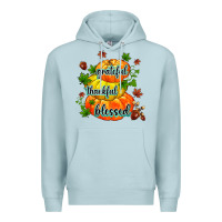 Blue Mist grateful thankful blessed Premium Hoodie - MaliasSmallBusiness