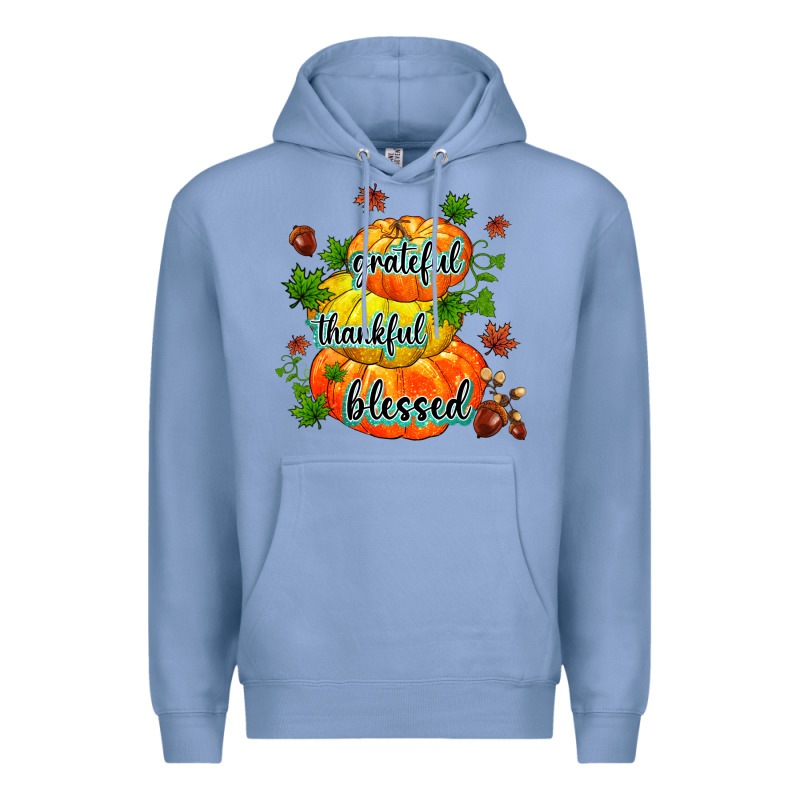 Grateful Thankful Blessed Premium Hoodie by MaliasSmallBusiness | Teevron