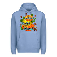 Colony Blue grateful thankful blessed Premium Hoodie - MaliasSmallBusiness
