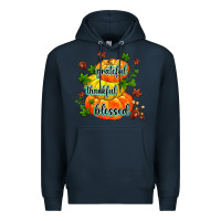 Navy grateful thankful blessed Premium Hoodie - MaliasSmallBusiness