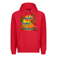 Red grateful thankful blessed Premium Hoodie - MaliasSmallBusiness