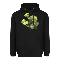 Black nylon hedgehog cactus Heavyweight Hoodie - LillyAllenDesigns