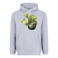 Heather Grey nylon hedgehog cactus Heavyweight Hoodie - LillyAllenDesigns