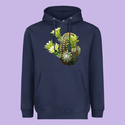 Nylon Hedgehog Cactus Heavyweight Hoodie Designed By Lillyallendesigns