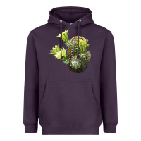 Plum nylon hedgehog cactus Heavyweight Hoodie - LillyAllenDesigns