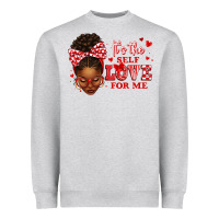 Heather Grey sorority colors red and white it's the self love f Heavyweight Sweatshirt - texasbilliewilder