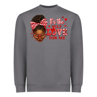 Sorority Colors Red And White It's The Self Love F Heavyweight Sweatshirt | Teevron