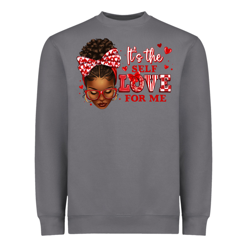 Sorority Colors Red And White It's The Self Love F Heavyweight Sweatshirt by texasbilliewilder | Teevron