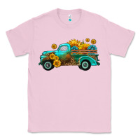Bubblegum Pink farm truck with sunflower Classic Tee - HRA Design Shop