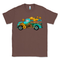 Chestnut farm truck with sunflower Classic Tee - HRA Design Shop
