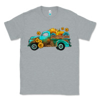 Heather Grey farm truck with sunflower Classic Tee - HRA Design Shop