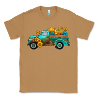 Toasted Coconut farm truck with sunflower Classic Tee - HRA Design Shop