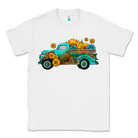 White farm truck with sunflower Classic Tee - HRA Design Shop