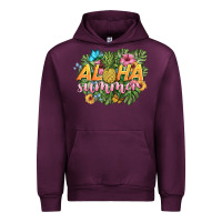 Mauve Wine aloha summer Urban Hoodie - BarkalooDesign