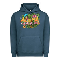 Pigment Midnight Navy aloha summer Urban Hoodie - BarkalooDesign
