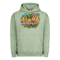 Pigment Oil Green aloha summer Urban Hoodie - BarkalooDesign