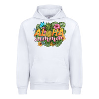 White aloha summer Urban Hoodie - BarkalooDesign