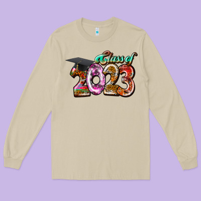 Class Of 2023 Long Sleeve Tee Designed By Racoondesign