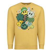 Antique Gold st patricks day green smile Premium Sweatshirt - MaliasSmallBusiness