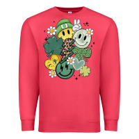 Cardinal st patricks day green smile Premium Sweatshirt - MaliasSmallBusiness