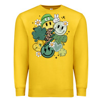 Lemon st patricks day green smile Premium Sweatshirt - MaliasSmallBusiness