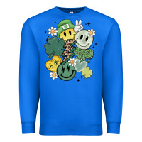 True Royal st patricks day green smile Premium Sweatshirt - MaliasSmallBusiness