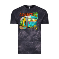 Cloud Black always salty with caravan Vintage Tee - texasbilliewilder