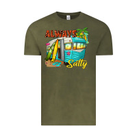 Vintage Olive always salty with caravan Vintage Tee - texasbilliewilder