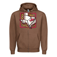 Chestnut leopard volleyball texas map Zipper Hoodie - Jasminsmagicworld