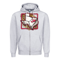 Heather Grey leopard volleyball texas map Zipper Hoodie - Jasminsmagicworld