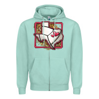 Seafoam leopard volleyball texas map Zipper Hoodie - Jasminsmagicworld
