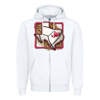 White leopard volleyball texas map Zipper Hoodie - Jasminsmagicworld