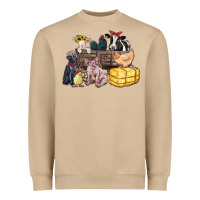 Mushroom farm animals wagon Heavyweight Sweatshirt - Zillion Design Studio
