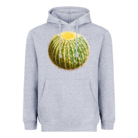 Heather Grey golden barrel cactus Heavyweight Hoodie - LillyAllenDesigns