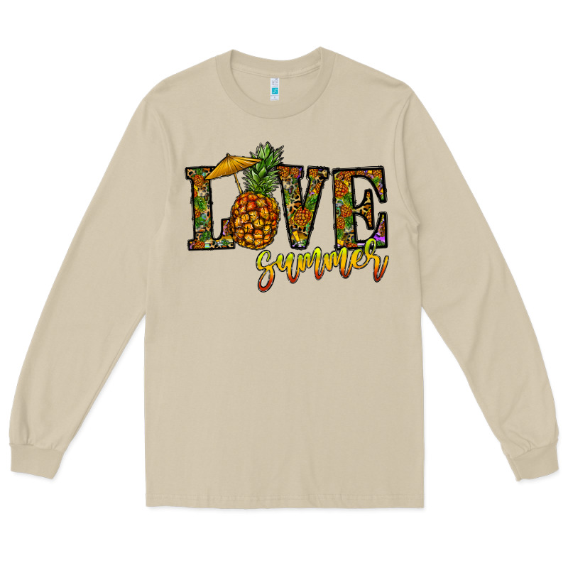 Love Summer Pinapple Long Sleeve Tee by CowhideDigitalArt | Teevron