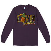 Plum love summer pinapple Long Sleeve Tee - CowhideDigitalArt