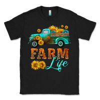 Black farm truck  farm life with sunflower Classic Tee - HRA Design Shop
