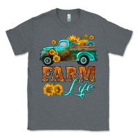 Charcoal Heather farm truck  farm life with sunflower Classic Tee - HRA Design Shop