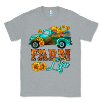 Heather Grey farm truck  farm life with sunflower Classic Tee - HRA Design Shop