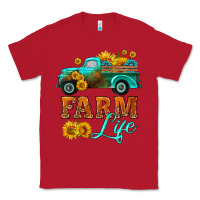 Red farm truck  farm life with sunflower Classic Tee - HRA Design Shop