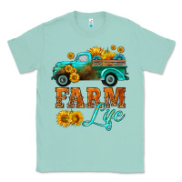 Seafoam farm truck  farm life with sunflower Classic Tee - HRA Design Shop