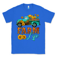 True Royal farm truck  farm life with sunflower Classic Tee - HRA Design Shop